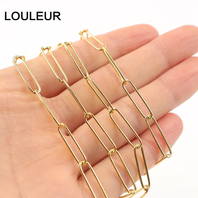 

1 Meter 5mm Width Stainless Steel Gold Color Tone Circle D Rolo Link Chain for Women Necklace Bracelet Making DIY Jewelry Making