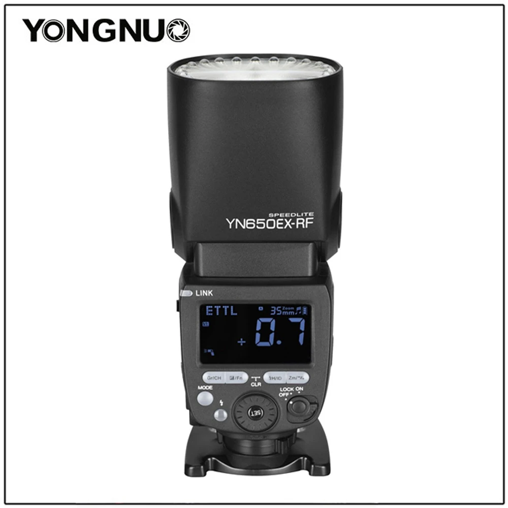 Yongnuo YN650EX-RF TTL HSS Round Head Speedlite GN60 2.4G Wireless Camera Flash with LED Modeling Lamp for Canon DSLR