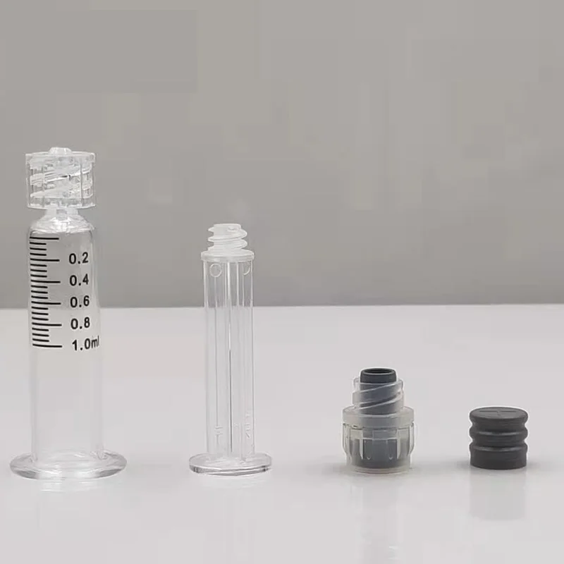 10 Pcs 1ml,2.25ml,3ml,5ml Borosilicate Glass CBD Oil Luer Lock Prefillable Syringe for Hemp,CBD Oils distillate,EJuices,Liquids