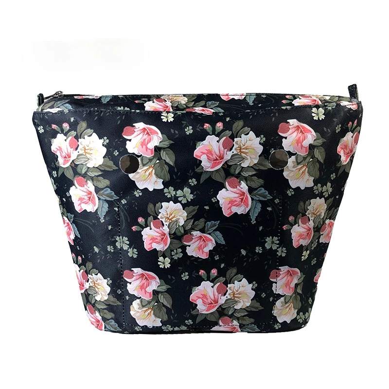 Colorful Waterproof Inserts for O bag Floral Border Classic Mini Lining Inner Zipper Pocket For Obag insert O bag women bag