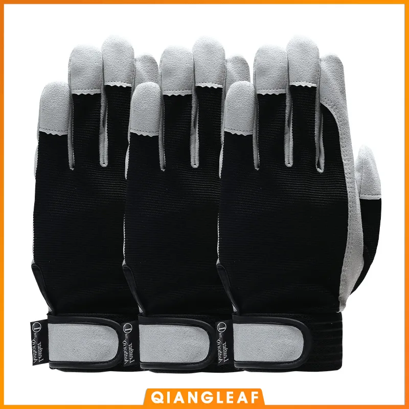 

QIANGLEAF 3pcs High Quality Working Glove Best Selling Soft Microfiber Work Safety protective Garden Racing Gloves 6450