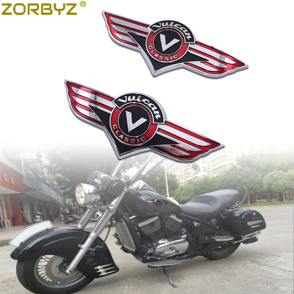 ZORBYZ 2x Motorcycle Fuel Gas Tank Badge Emblem Decal Stickers For Kawasaki Vulcan VN Classic VN400 VN500 VN1500