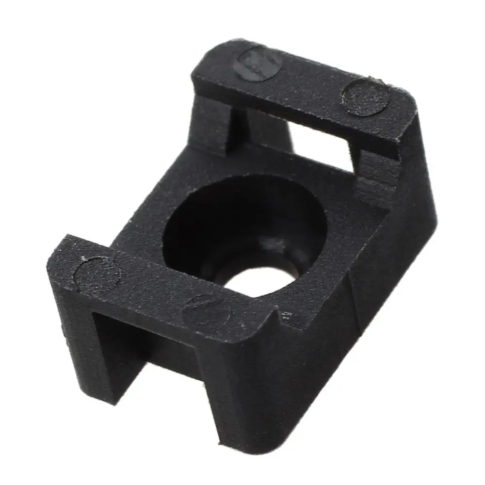 100Pcs Black 4.5mm Width Cable Tie Saddle Type Mount Base Wire Holder USB Charging Data Line Cable Winder Universal image 4