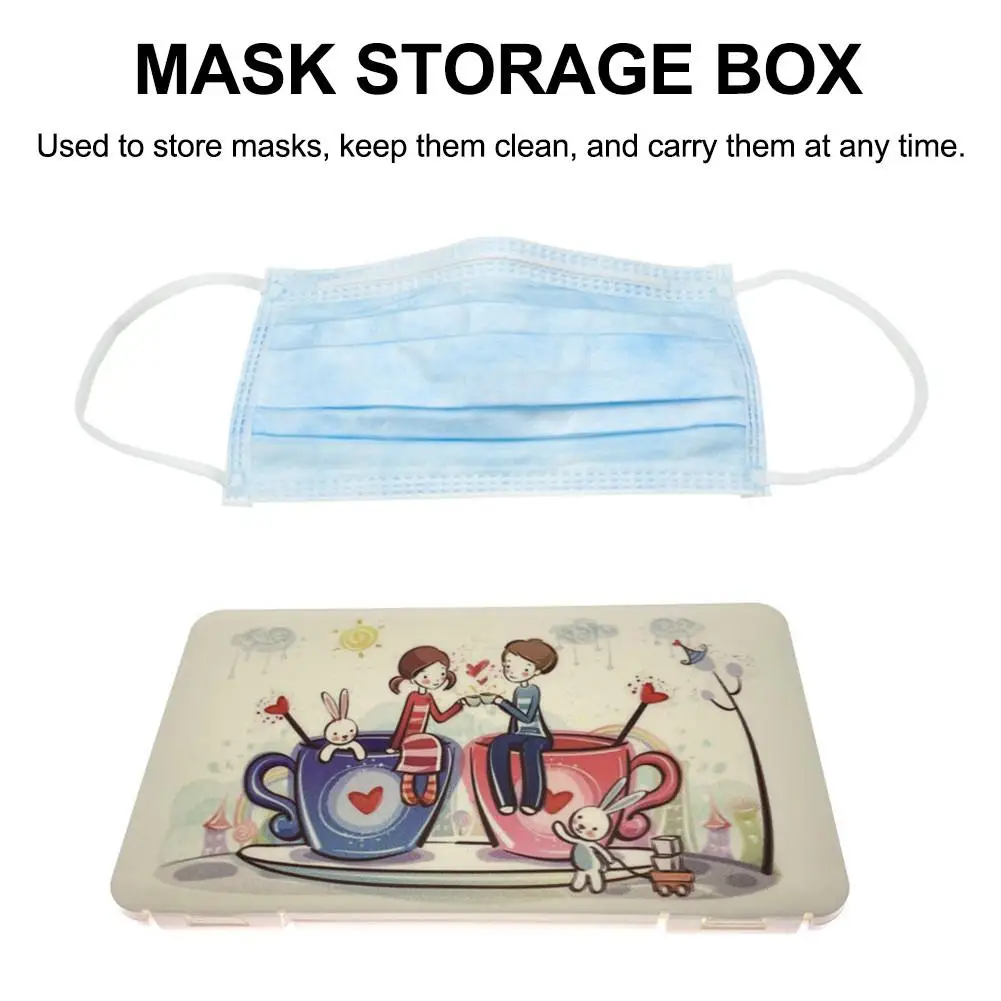 Hot Sale Face Cover Storage Box Portable Large Storage Container Snap-in Storage Box Colorful Funny Patterns Box