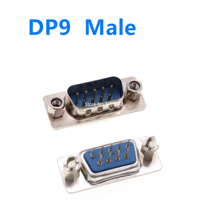 5Pcs DB9 DB15 DB25 DB37/9/15/25/37 Pin Straight 180 Degree Male Female Plug D-sub PCB Mounting Connector DP9 DP15 DP25 DP37