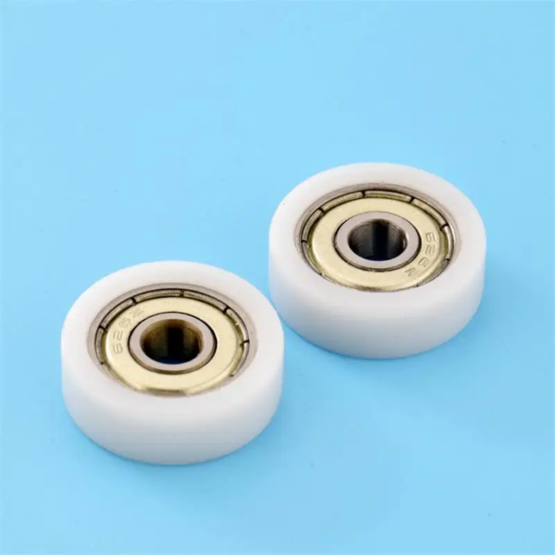 20pcs/100pcs 6*24*8mm 626ZZ 626 bearing POM nylon plastic coated pulley drawer showcase furniture engineering flat wheel  6x24x8