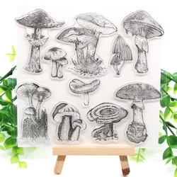 ZFPARTY Mushroom Transparent Clear Silicone Stamps for DIY Scrapbooking/Card Making/Kids Crafts Fun Decoration Supplies