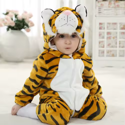 Umorden Infant Toddler Dalmatian Dog Lion Tiger Dinosaur Costumes Baby Boys Girls Kigurumi Cartoon Animal Romper Halloween Purim - Image 14