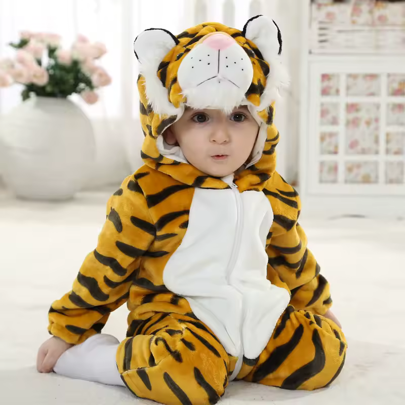 Umorden Infant Toddler Dalmatian Dog Lion Tiger Dinosaur Costumes Baby Boys Girls Kigurumi Cartoon Animal Romper Halloween Purim - Image 14