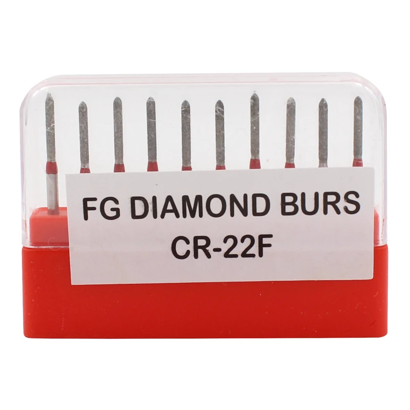 10Pcs/Pack Dental Diamond FG High Speed Burs Drills For Polishing Smoothing Teeth Polishers Dia.1.6mm Dentist Lab Materials