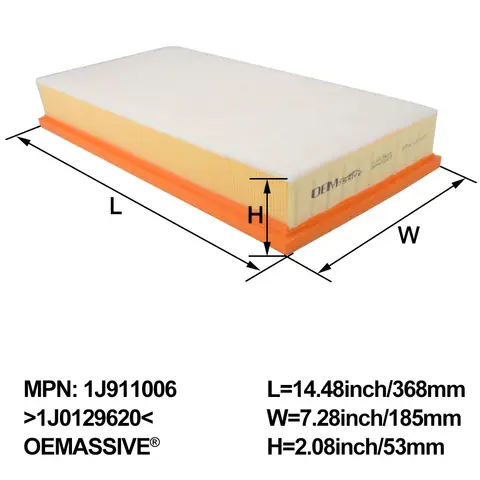 Luftfilter för Volkswagen VW Jetta Bora fjärde generationen 1J 1999 - 2007 2006 1J0129620 1J0129620A 1.8L 1.9L 2.0L 2.3L 2.8L 10 best sales Volkswagen Jetta 2006 - №2