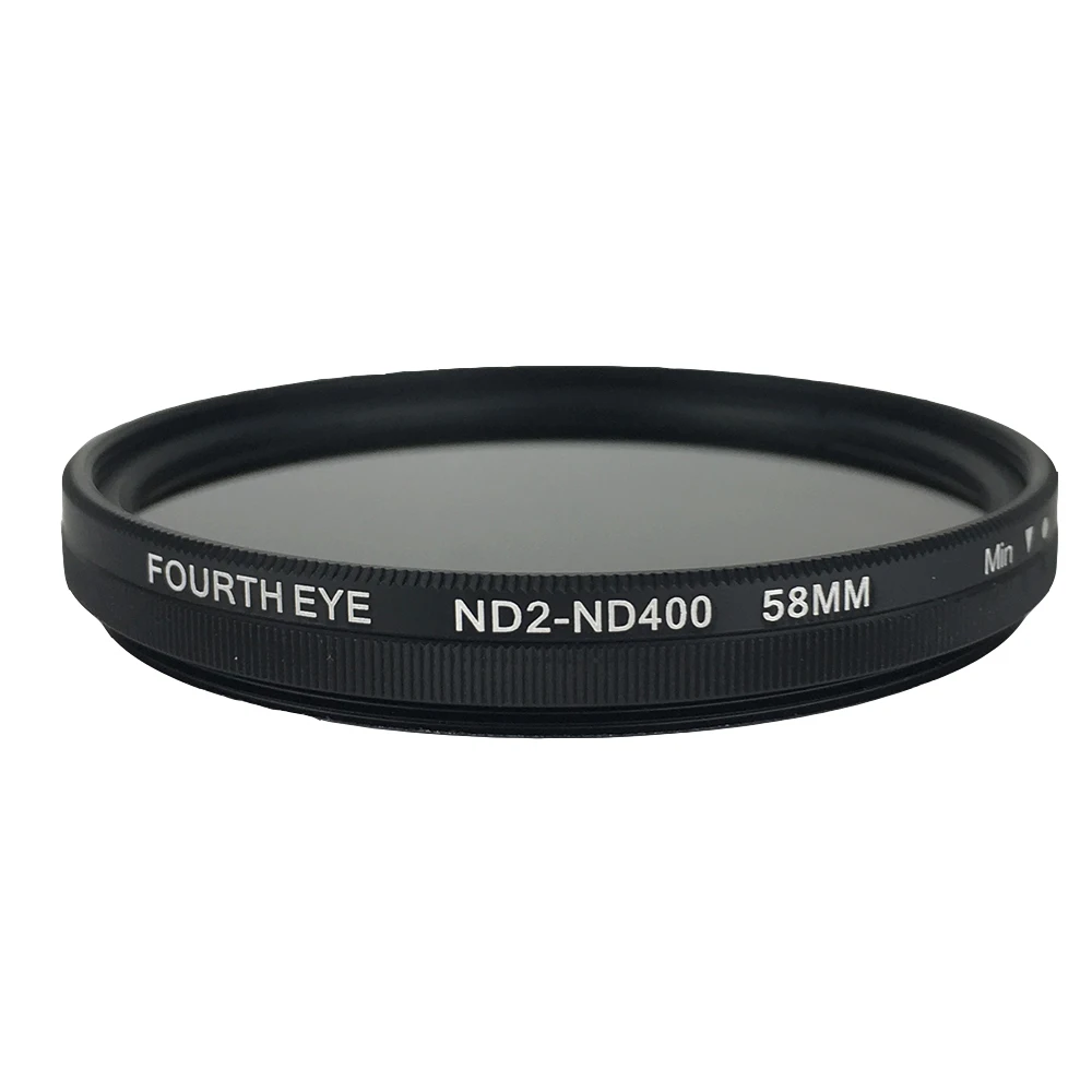 ND Lens 58mm Variable ND2-ND400 Neutral Density  Filter Fader ND Adjustable Optical Glass Lens Apply to  58mm camera lens