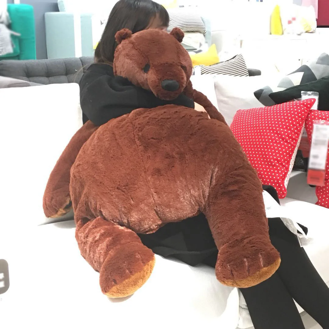 100cm enorme orso bruno peluche adorabile orso peluche morbido bambola cuscino giocattoli per ragazze bambini compleanno