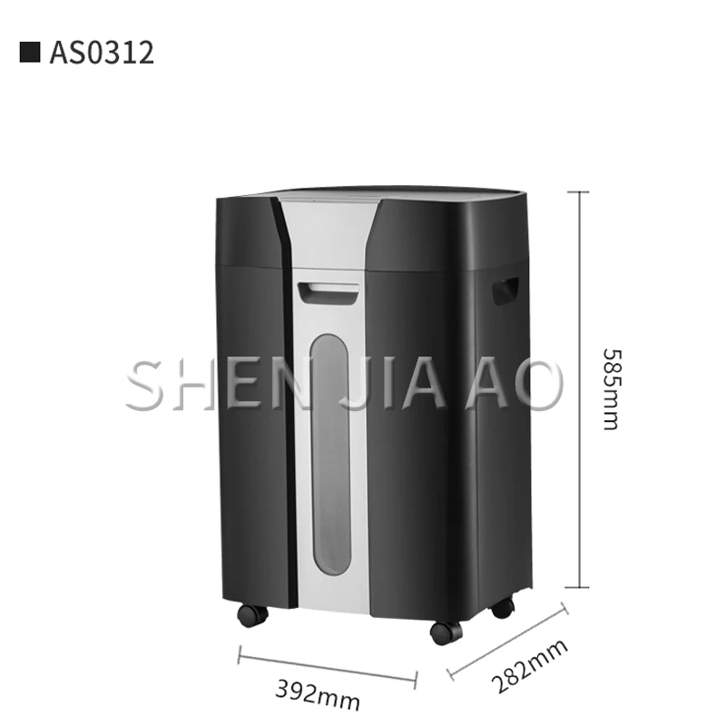 

25.6L Office Paper Shredder Home Electric Silent Paper Shredder Crusher Destroyer Paper Documents High Power Cutting Machine