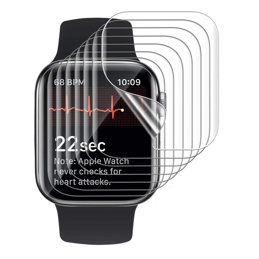 2Pc Hydrogel Screen Protector Full Coverage for Apple Watch Compatible with Models 38mm 40-44-49mm iWatch Sizes11 10 9 8 7 6 5 4