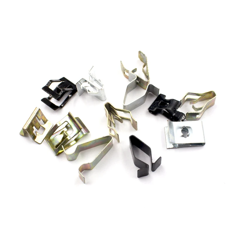 Mixd Metal Clips Retainer Instrument panel Auto Fasteners Universal Car Body Radios Dashboard DVD Metal U cord lock Clip