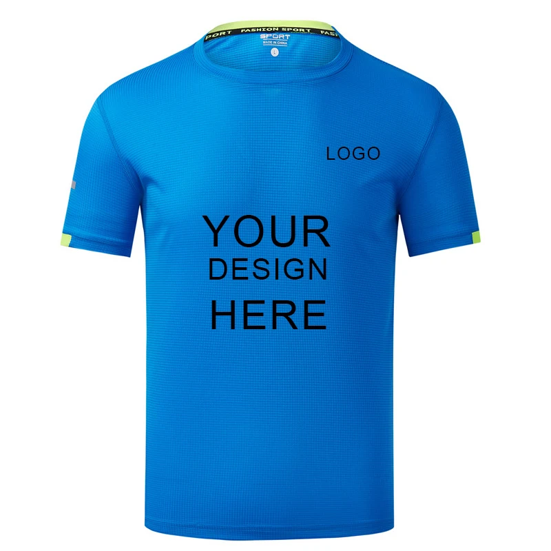 Custom Quick Dry Short Sleeve Sport T Shirt Gym Jerseys Fitness Shirt Trainer Running T-Shirt Women Men's Breathable Sportswear