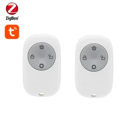 Tuya Smart Zigbee3.0 Remote Arm Disarm Home Arm SOS Button 4 Key Feature Remote Control Compatible With Tuya Zigbeee Gateway