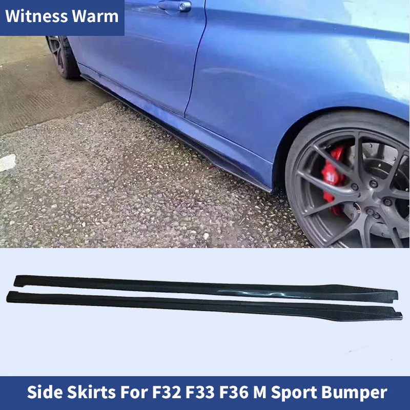 Carbon Fiber Car Side Skirts Apron for Bmw F32 F33 F36 m Sport Bumper 420i 428i 435i Only 2013 - 2020 2pcs Side Lip Splitters