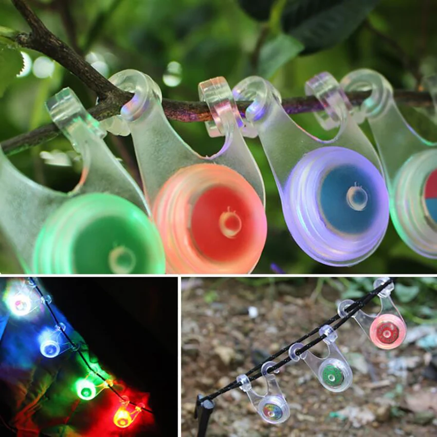1PC Rück Bike Schwanz Licht Haken Typ Fahrrad Wasserdichte Sicherheit Warnung Micro Led-leuchten Haken Auf die String Outdoor camping Lichter