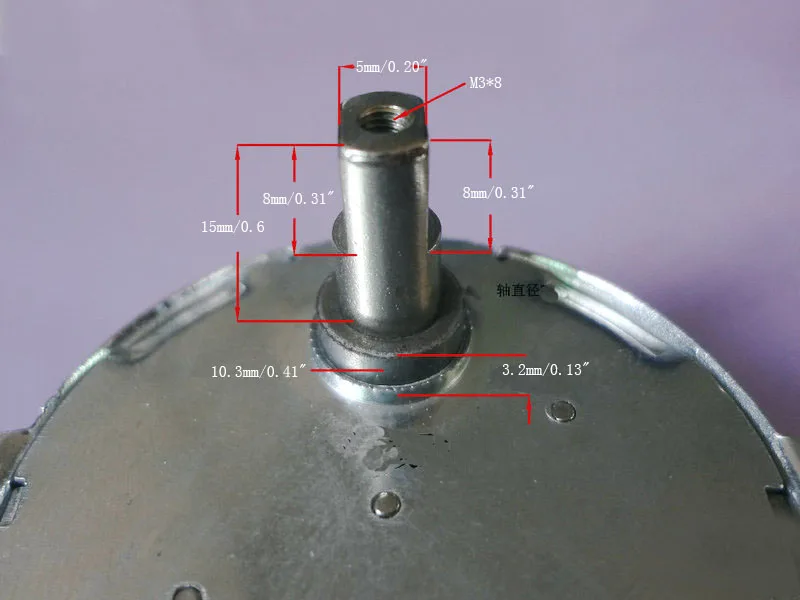CHANCS JS-530-Motor eléctrico de 12V CC, eje plano doble, 10RPM, Micromotor DE ALTO Torque para microondas, caja de engranajes de plástico POM