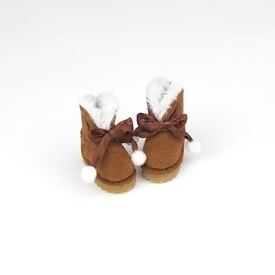 Blythes doll shoe size fashion Joker ball snow boots with bowknot new ankle boots in various colors including ash and red