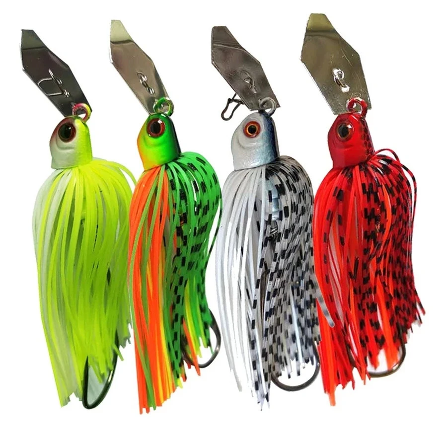 2pcs/lot 14g/17g Fishing chatter bait spinner Spin fishing lure Buzzbait chatterbait for bass pike walleye fishing
