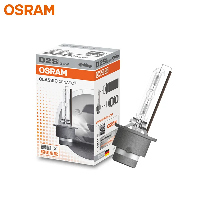 OSRAM D2S 66240CLC Xenon HID CLASSIC Original Car Xenon Headlight 12V 35W 4200K Standard White Light Auto Genuine Lamp, 1x