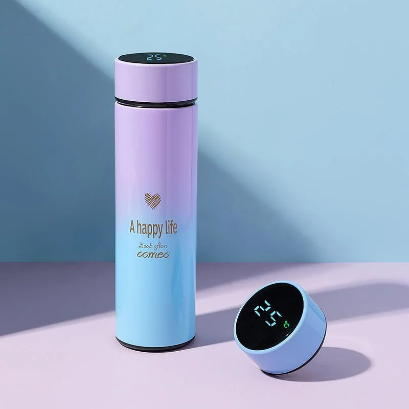 500ml Thermo Bottle Thermal Cup Vacuum Flasks Stainless Steel Thermos for Tea Cover LED Smart Temperature Display Water
