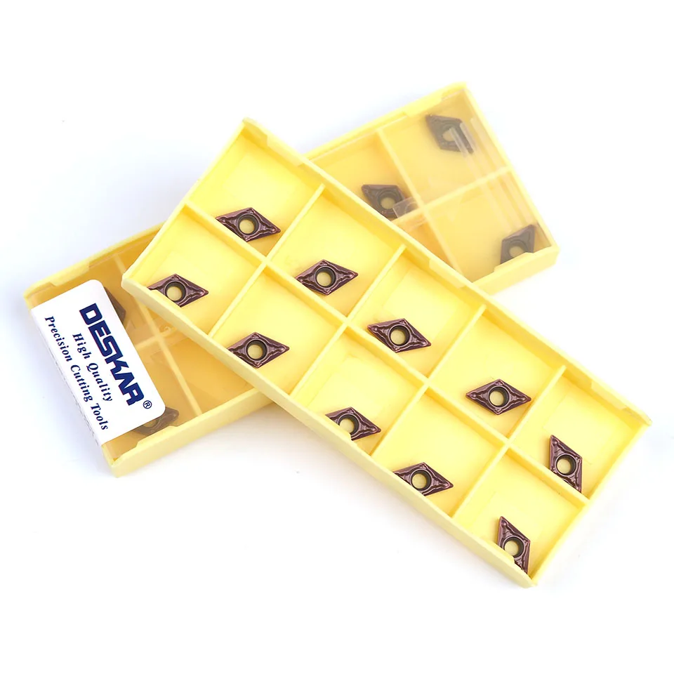 DCMT070204MV DCMT070208MV DCMT11T304 DCMT11T308 LF6018 карбидная вставка DESKAR вставка нержавеющая сталь инструмента токарного станка