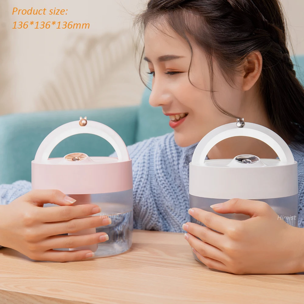 ไร้สาย Air Humidifier 1000ML Diffuser 3000mAh แบตเตอรี่ชาร์จ Ultrasonic Cool Mist Maker Fogger USB Humidificador