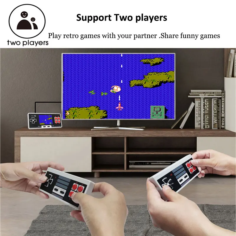 Console tascabile retrò gioco portatile da 2.8 pollici Consola costruito nel 200 Juegos Dual Wireless Controller TV lettori di videogiochi portatili