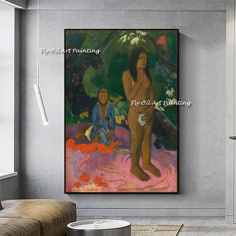 

The Hot Selling Nude Man Woman in Forest Handmade Paul Gauguin Modern Oil Painting Wall Art Picture for Home Decoration Cuadros