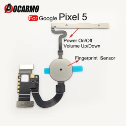 For Google Pixel 5 Power On/Off  Volume Home Button With Fingerprint Sensor Touch ID Flex Cable Repair Parts