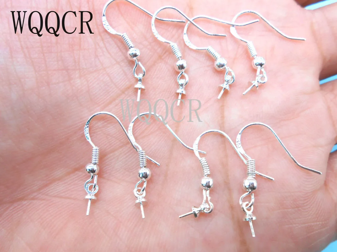 925 sterling silver 20PCS Wholesale Jewelry Making Beads 925 Stamped Silver colorAccessory Findings Joint Earrings Hook Earwire