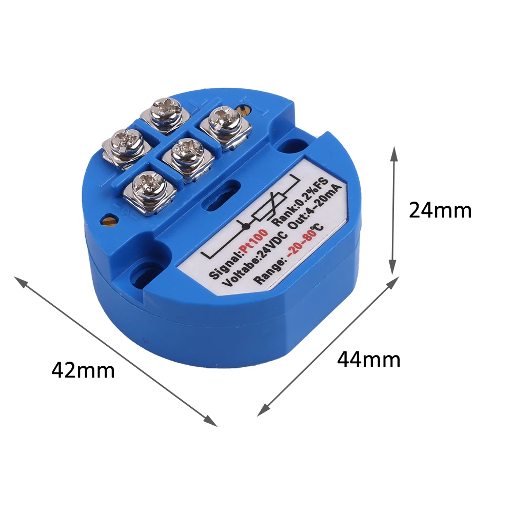 4-20mA -20~80℃/-50~50℃ Temperature Instrument Integration PT100 Temperature Transmitter Module Isolated Sensor