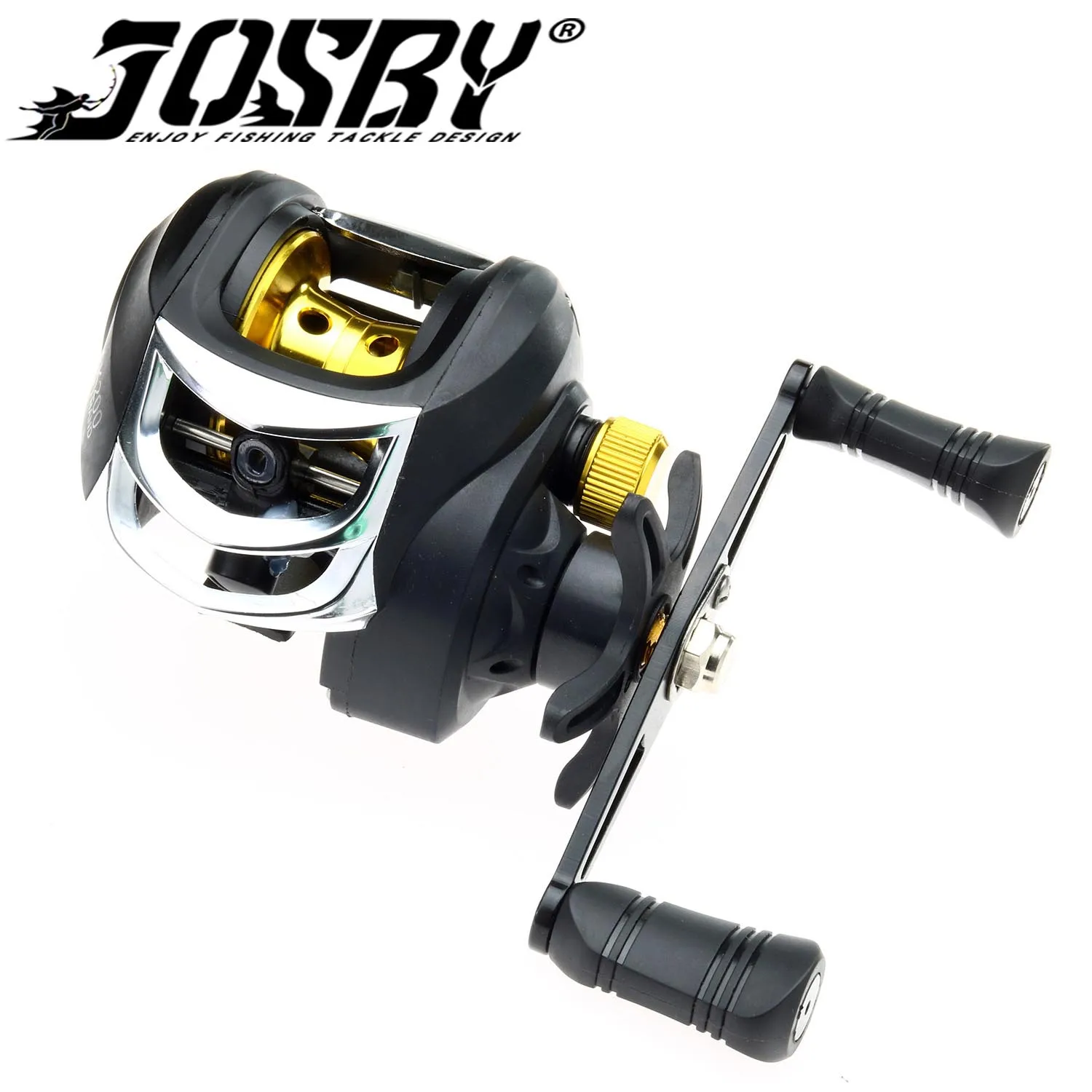 JOSBY Left/Right Hand Baitcasting Fishing Reel 7.2:1 Ultra-Light 8KG MAX Drag Power 18LB Long Casting Saltwater/Freshwater Wheel