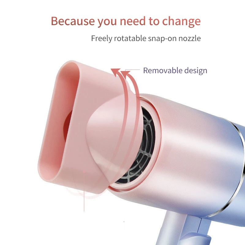 Foldable Hammer Hair Dryer Home Student  Mini Portable Strong Wind Hot &Wind Air Water Lonic Hammer Blower Electric Hair