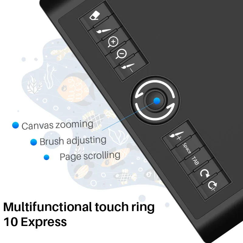 M10K Pro Gaomon Graphics Tablets 10x6 Inch Large Drawing Tablet Digital Art Tablet Support Radial Function with 10 Shortcut Keys