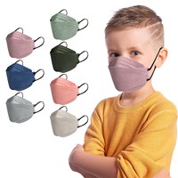 50pcs Disposable Morandi Color Kids Mask Outdoor 4 Ply Mouth Cover Facemask Mascarillas Desechable Halloween Cosplay Mascherine