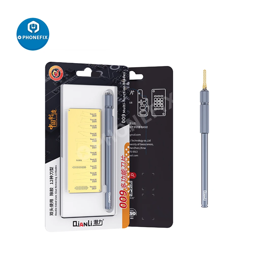 Qianli – ensemble de couteaux et outils 007 008 009 011, lame fine, carte mère BGA IC, puce, couteau de réparation de téléphone, colle IC, nettoyage, couteau de grattage