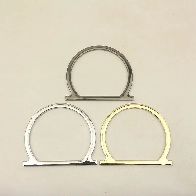 10pcs ID6.0cm Metal Bag Round Handles Buckle Purse Frame Hand Pull O Ring Hook DIY Luggage Parts Hardware Accessories