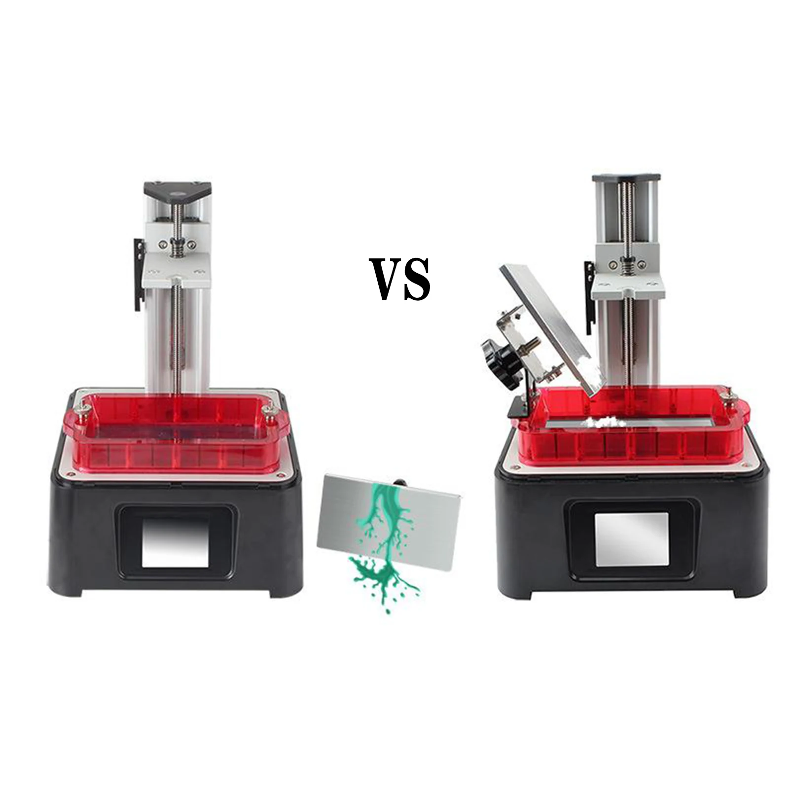 Serbatoio iva in resina con supporto antigoccia interamente in metallo per la maggior parte delle stampanti 3D LCD SLA da 5.5 "/6"