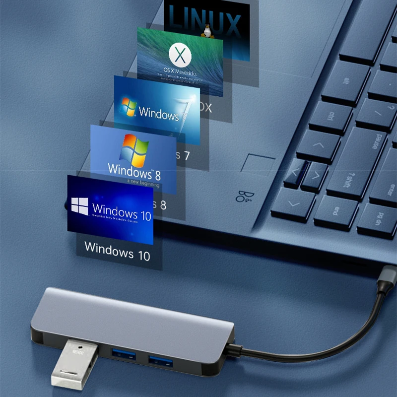 

Type-C docking station Laptop USB hub/distributor to HDMI network port VGA multi-interface Thunderbolt 3 is suitable for iPad