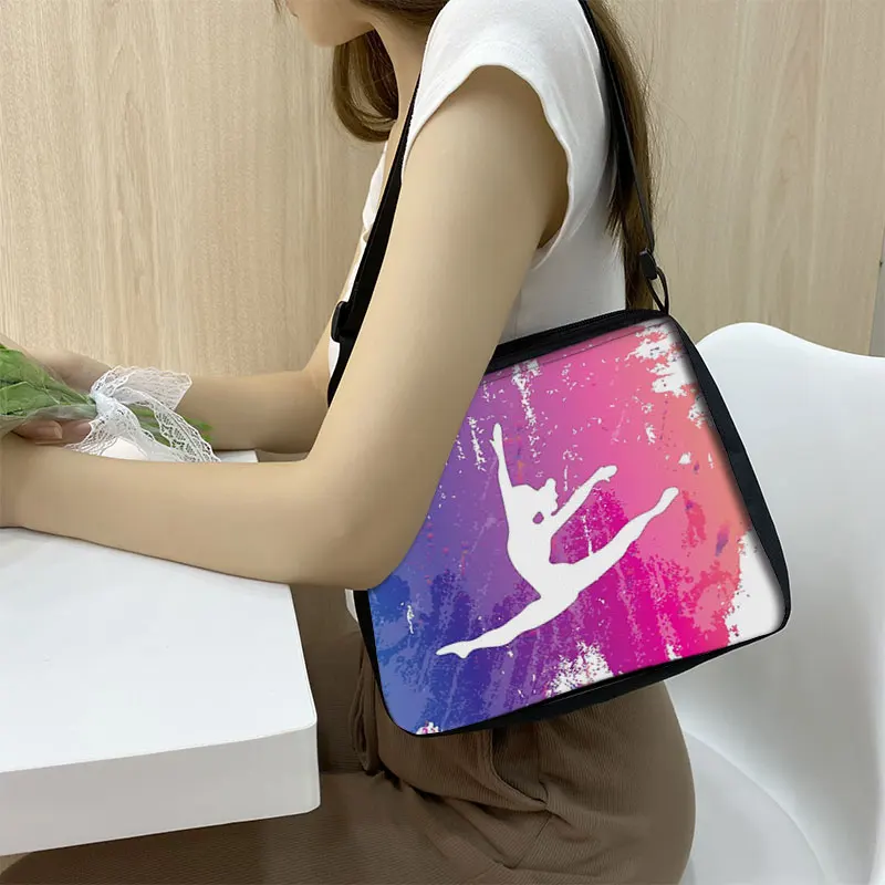 Rhythmic Gymnastics Girl Handbag Fashion Shopping Shoulder Bags Adjustable Belt Women Messenger Bag Ladies Clutch Tote Bag