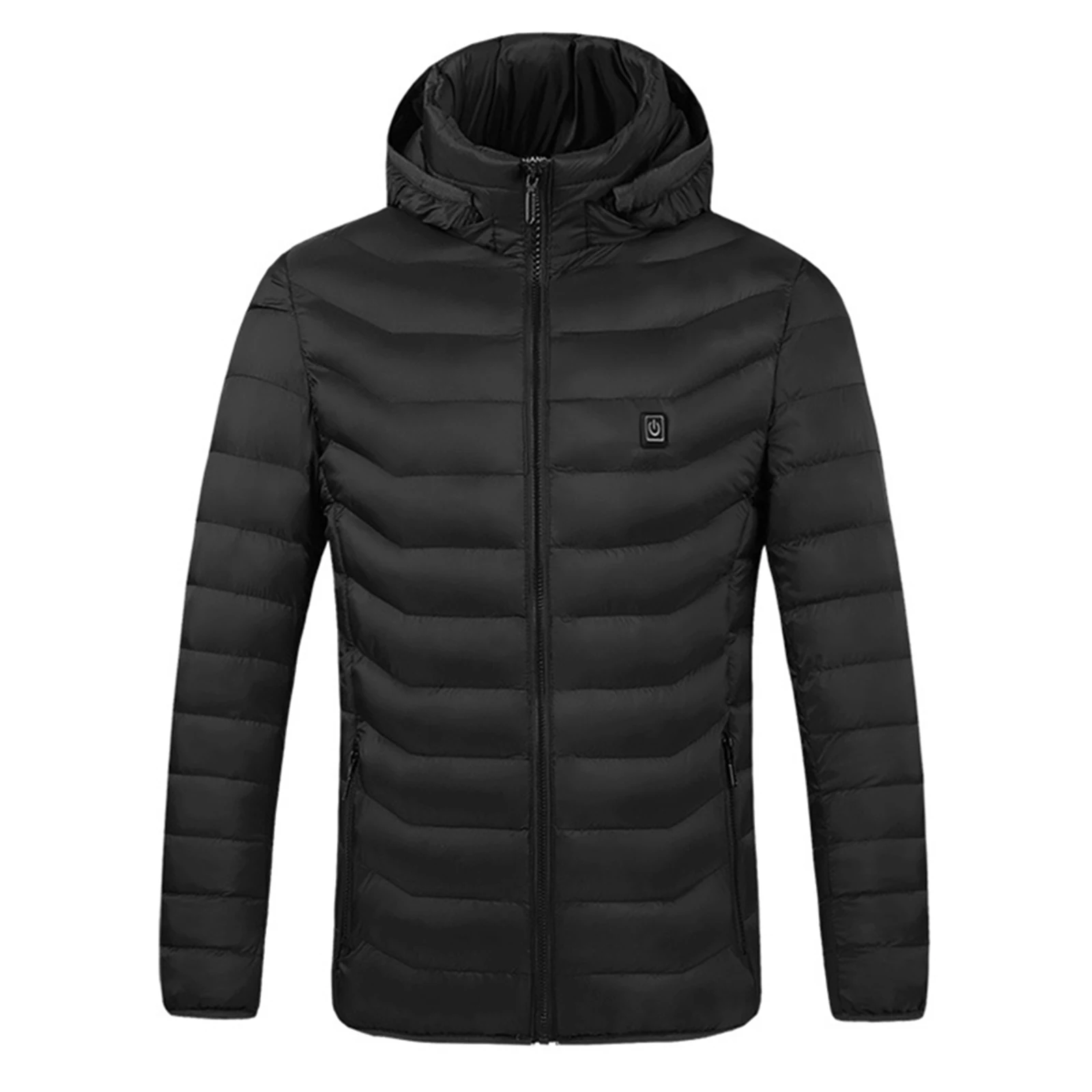 Newly Men Electric Heated Jackets Down Cotton Outdoor Coat USB Electric Heating Hooded Winter Warm Jackets Winter 열선조끼