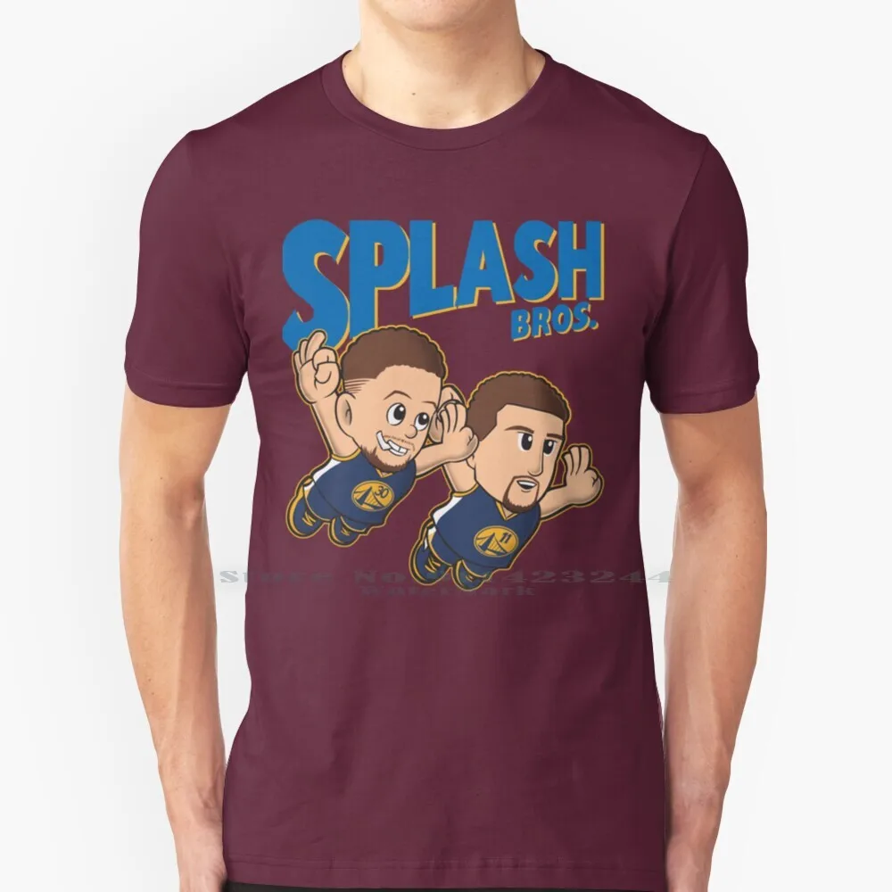 Super Splash Bros 3 Baumwolle T-Shirt Splash Bros Splash Brüder Steph Klay Curry Thompson Basketball Hooper Hoops Shooter