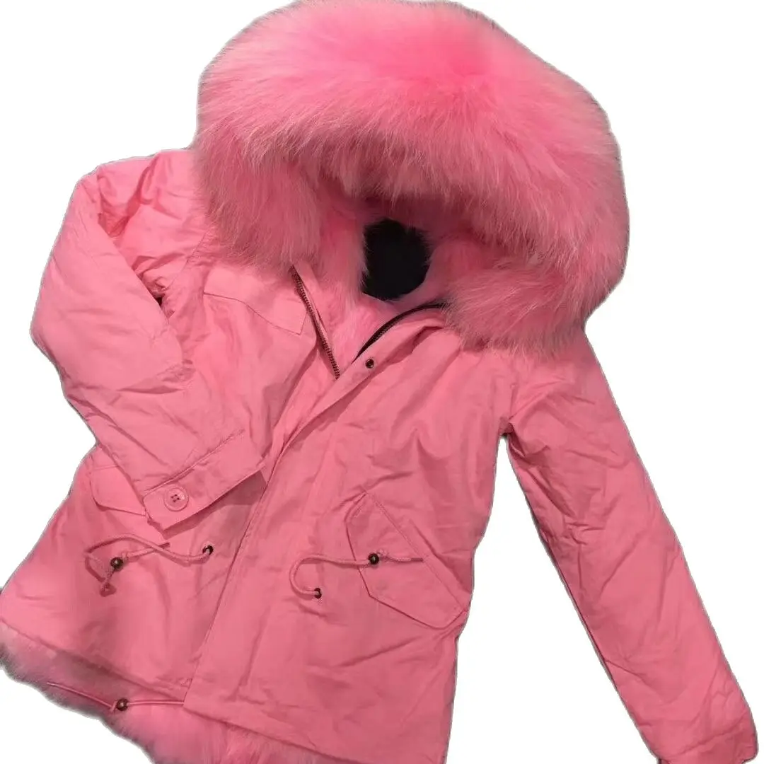 Nuovo Design giovane e carino Parka rosa stile corto per ragazze cappotto giovanile giacca e cappotto da donna