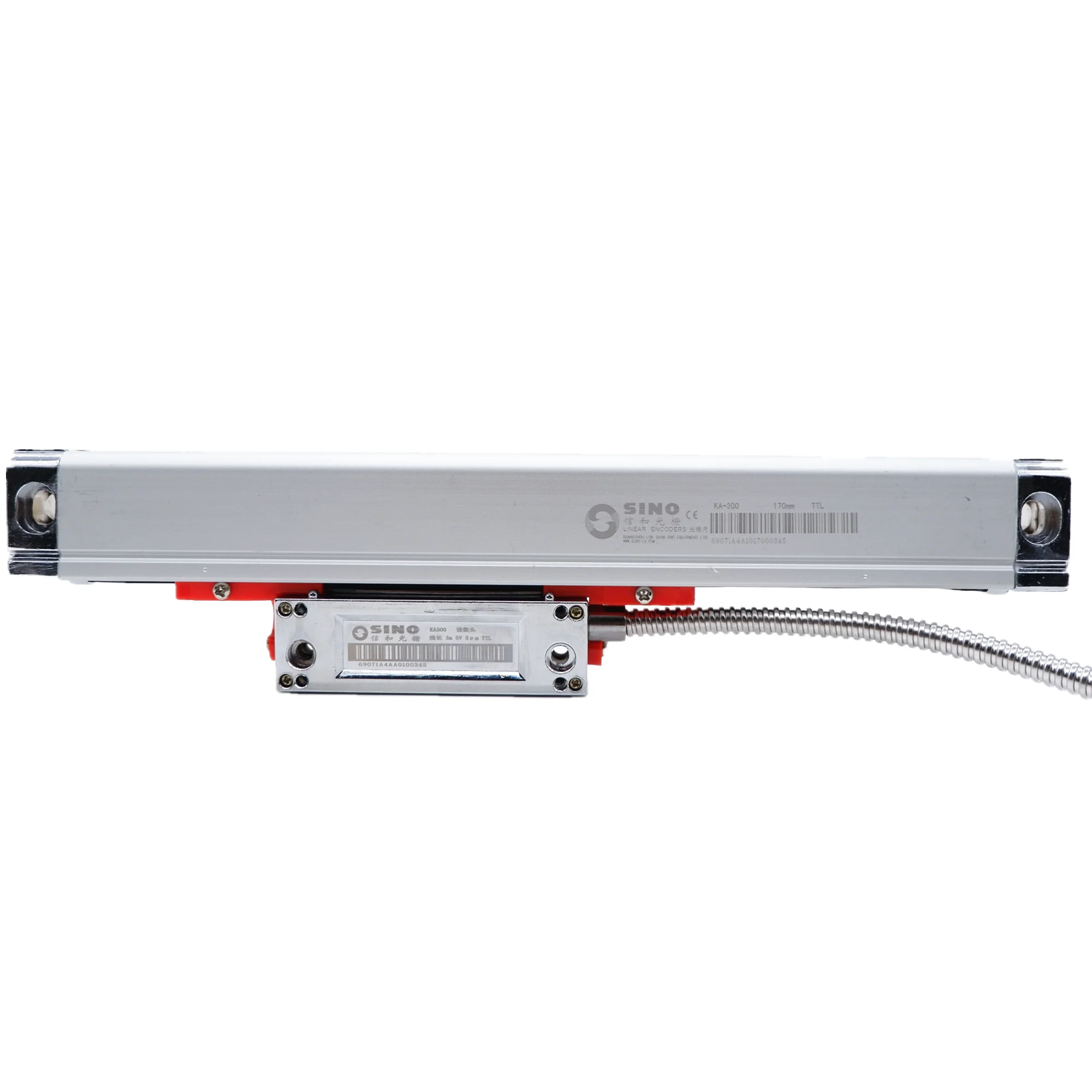 High Precision Sino KA-300 Linear Displacement Sensor Lathe Mill Linear Scale Grating Ruler Sino KA300 70-470mm Resolution 5um