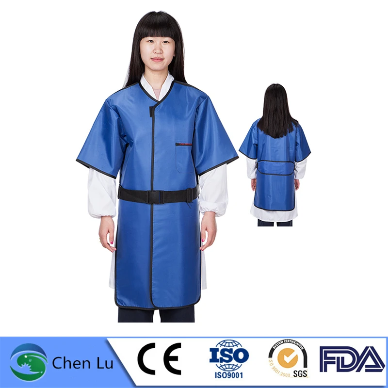 Genuine x-ray gamma ray radiation protective lead clothing nuclear radiation protection 0.5mmpb double sides short sleeve jacket